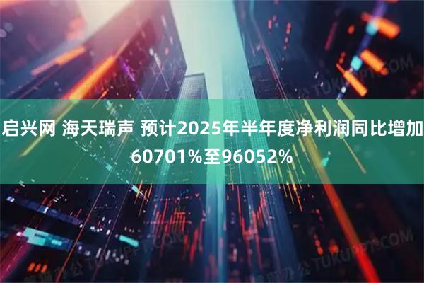 启兴网 海天瑞声 预计2025年半年度净利润同比增加60701%至96052%